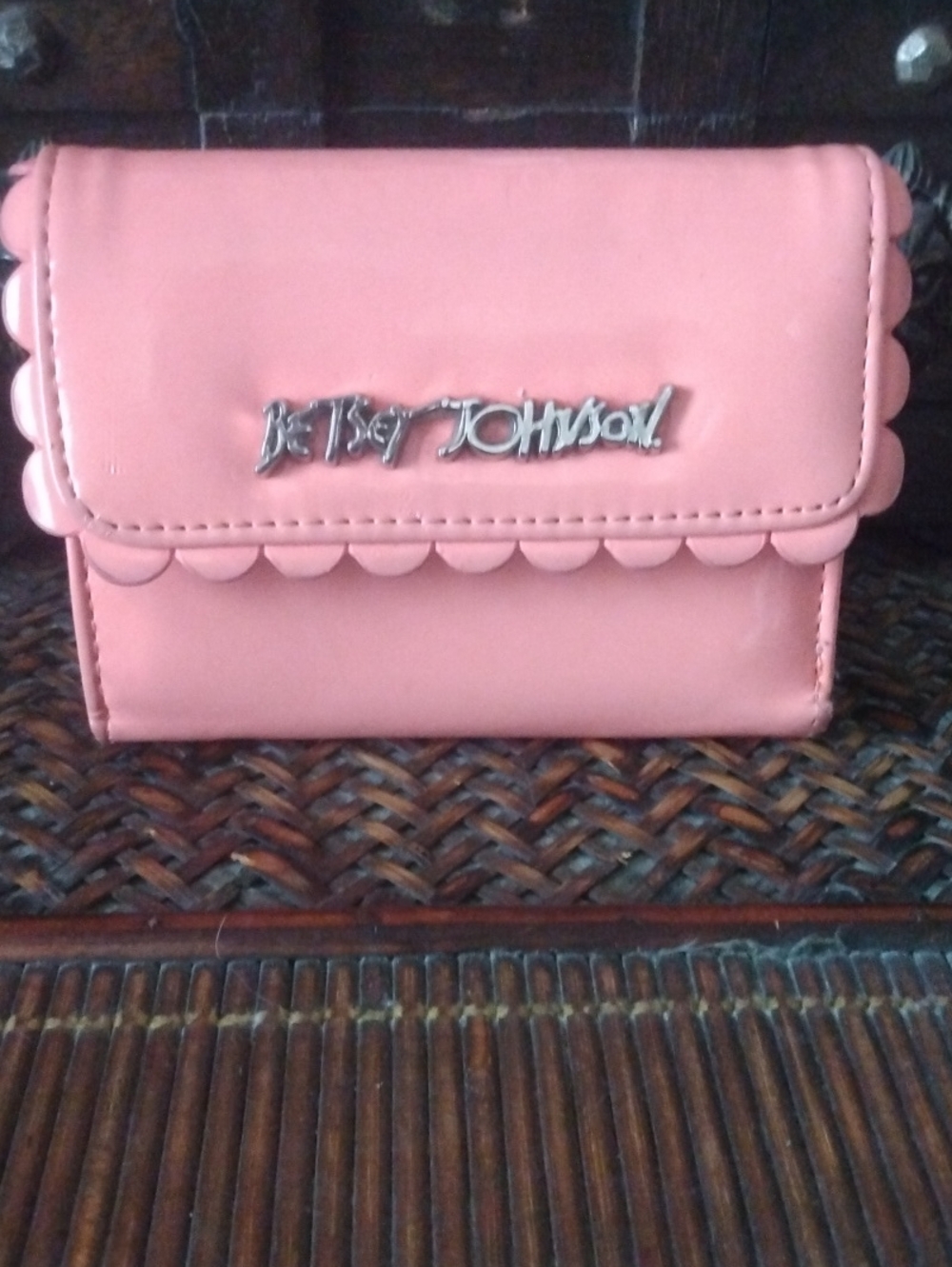 Betsey Johnson Pink Scallop-Edge Kids Wallet